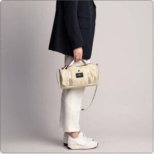 Bags in Progress Small Duffle Bag Padded Light Beige Crossbody Bag